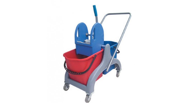 TEMİZLİK ARABASI ÇİFT KOVALI LÜX PLASTİK